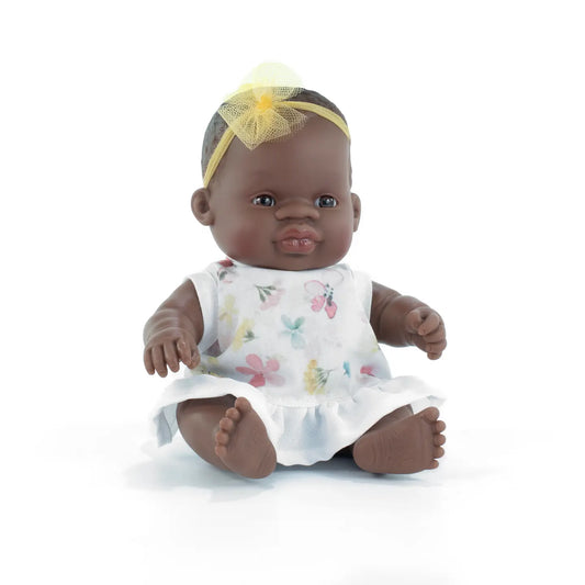 Miniland Baby Doll African Girl 8 1/4''