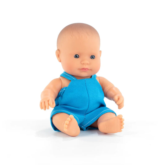 Miniland Baby Doll Caucasian Boy 8 1/4''