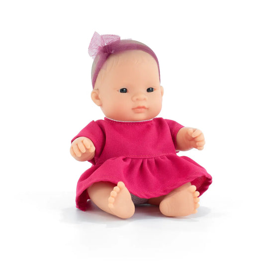 Miniland Baby Doll Asian Girl 8 1/4''
